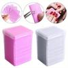 111Pcs Pink Lint-Free Nail Polish Remover Wipes UV Gel Glue Removal Cotton Pads for Manicure & Makeup Cleaning Tools