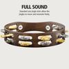 MEINL Percussion Vintage Wood Tambourine Jingles Dual-Alloy TA2VM-WB []