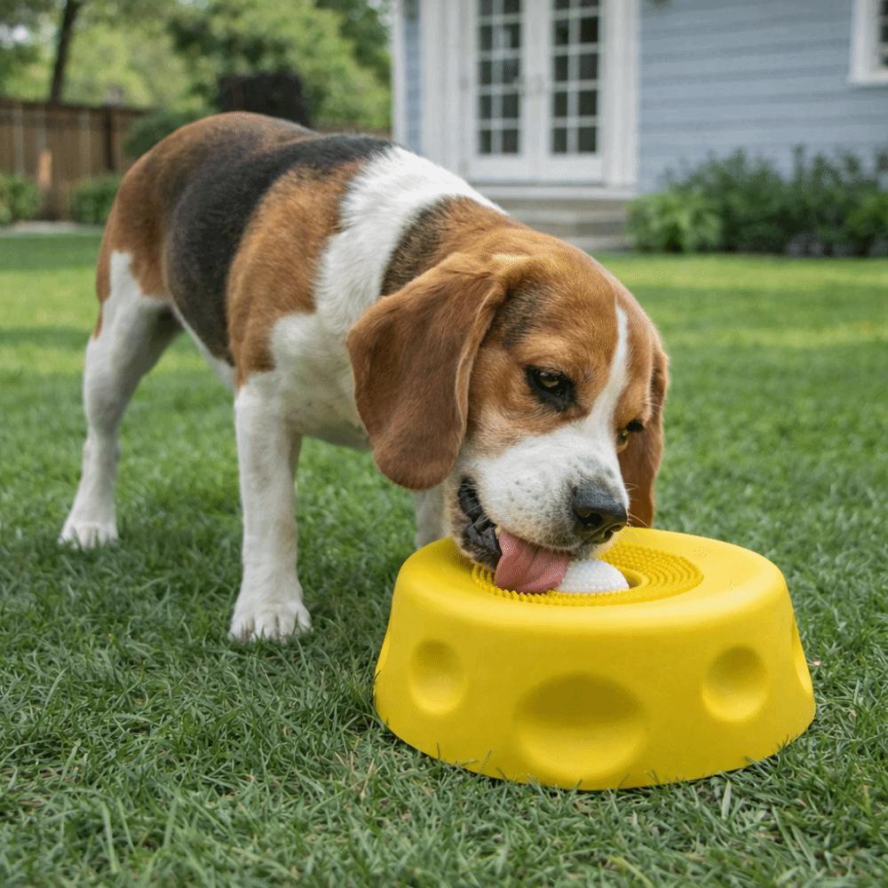 Rolling Ball Dog Licking Bowl Food-Grade Silicone Liquid Slow Dog Bowls  Pets Training