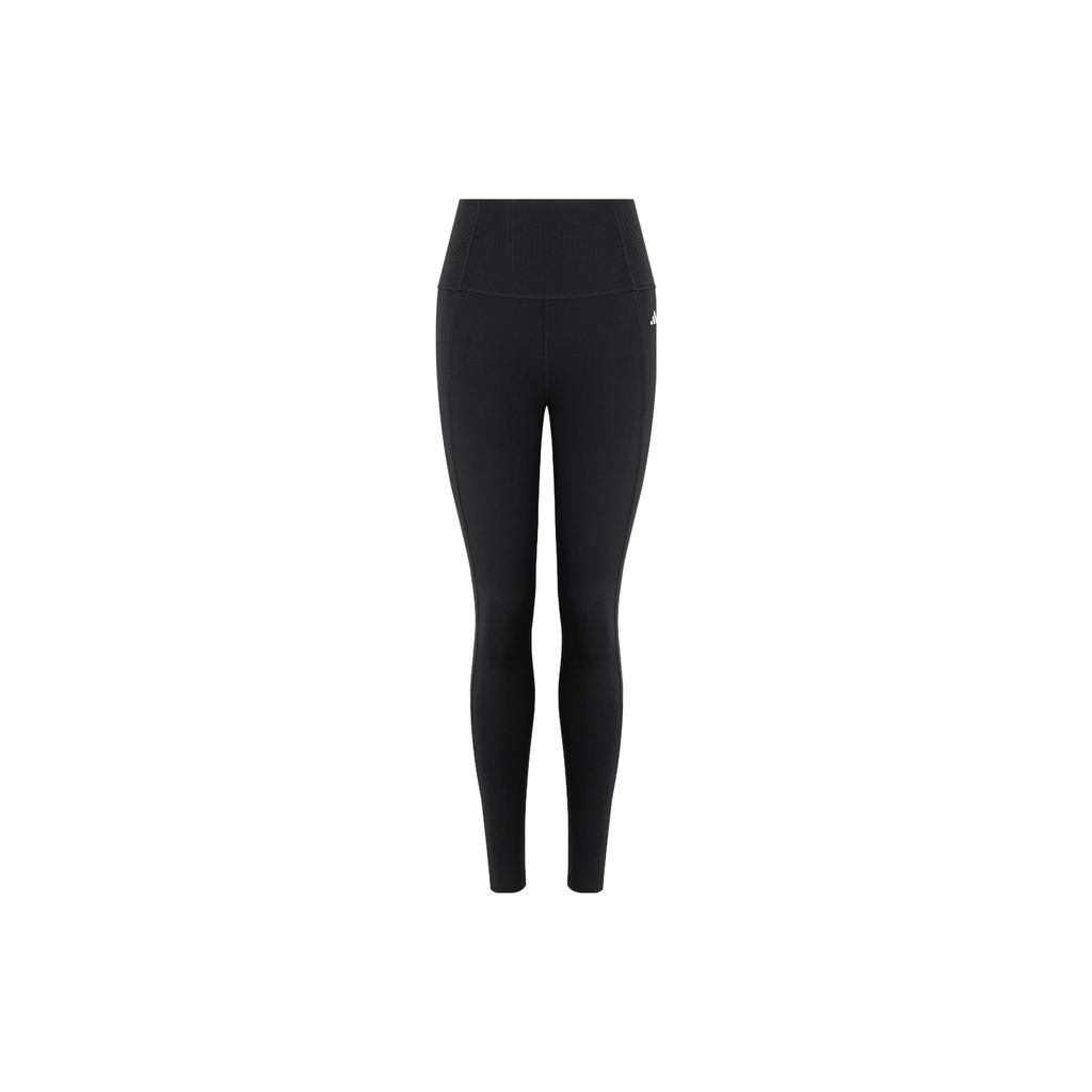 Adidas Optime Power 7/8 High-Waist Yoga Fitness Capri Leggings with Logo Women Bottoms Black IZ0269
