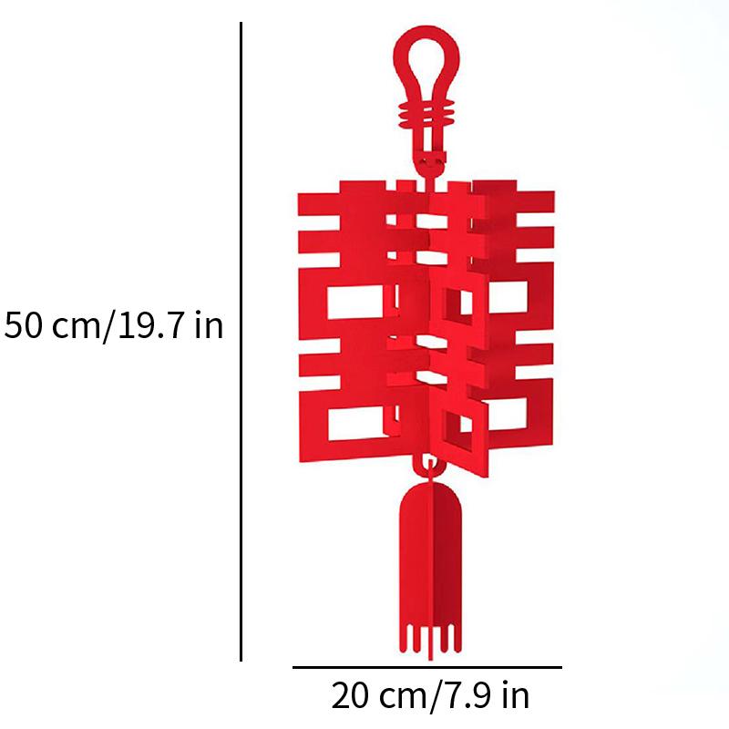 Chinese Wedding New Year Decoration Double Happiness Wedding Decoration Red Hanging Pendant Traditional Chinese Pendant Ornament