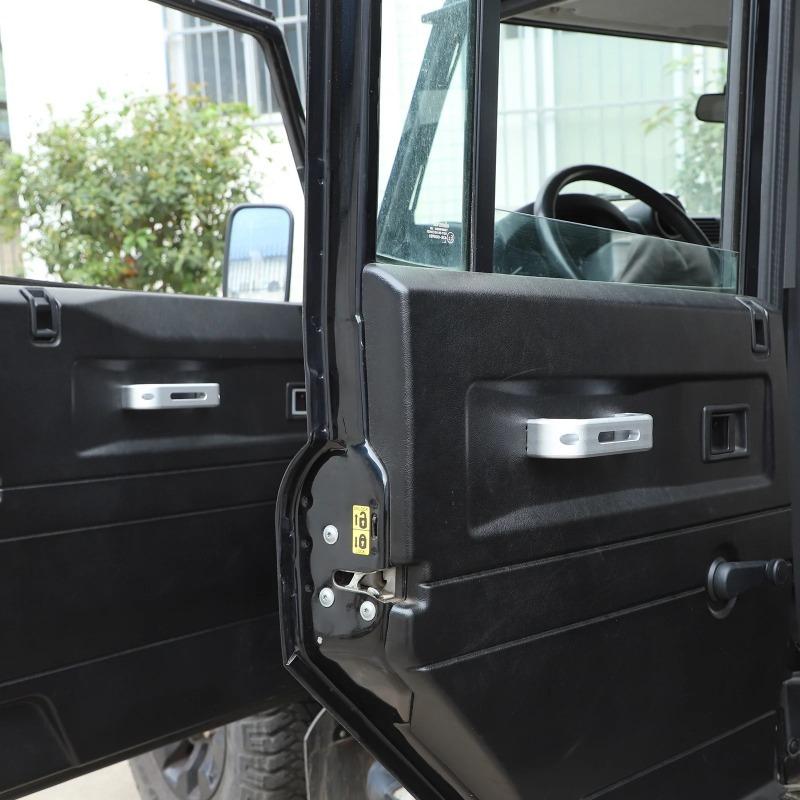 For Land Rover Defender 90 110 130 2014-2018 Aluminum Alloy Black Car Door Handle Trim Interior Car Accessories