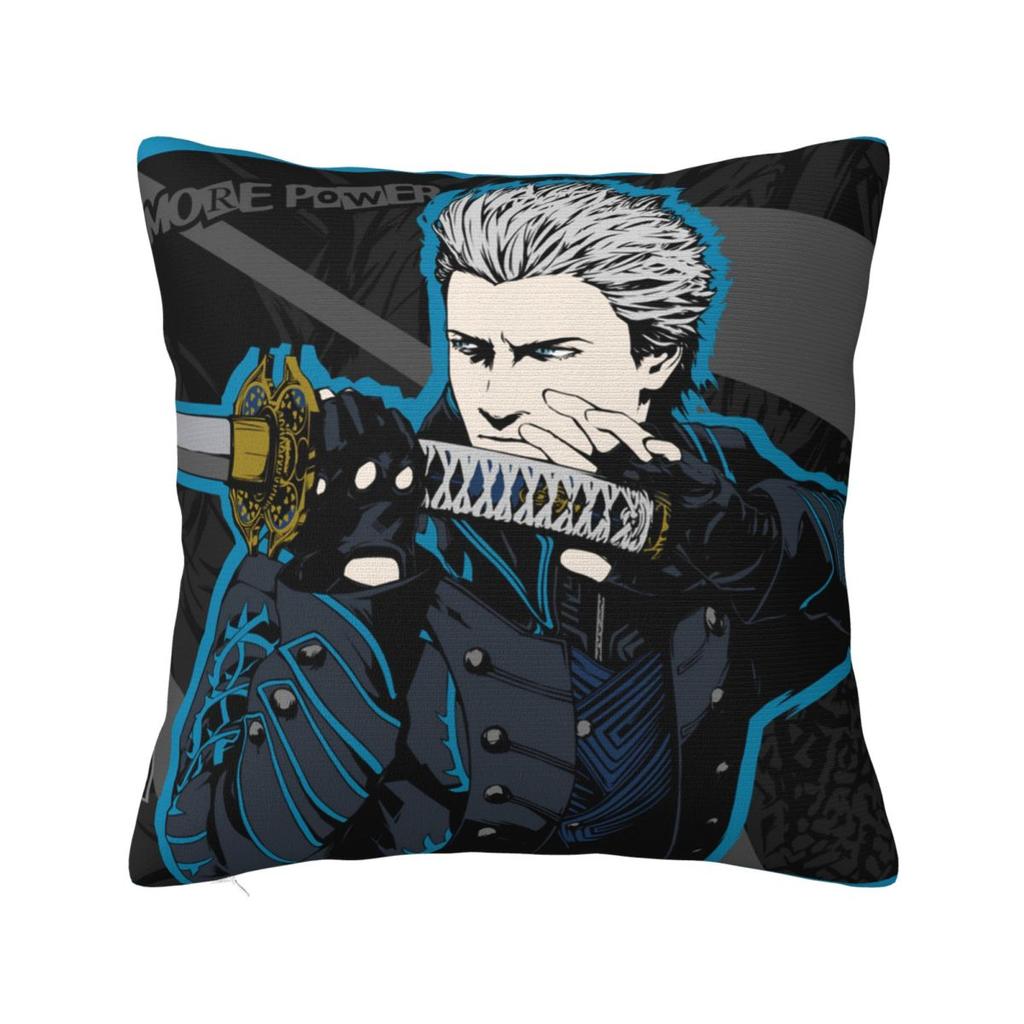 Vergil From The Devil May Cry Series Square Pillowcase Cushion Cover Pillow Case Throw Pillow Cover for Home Sofa Living Room