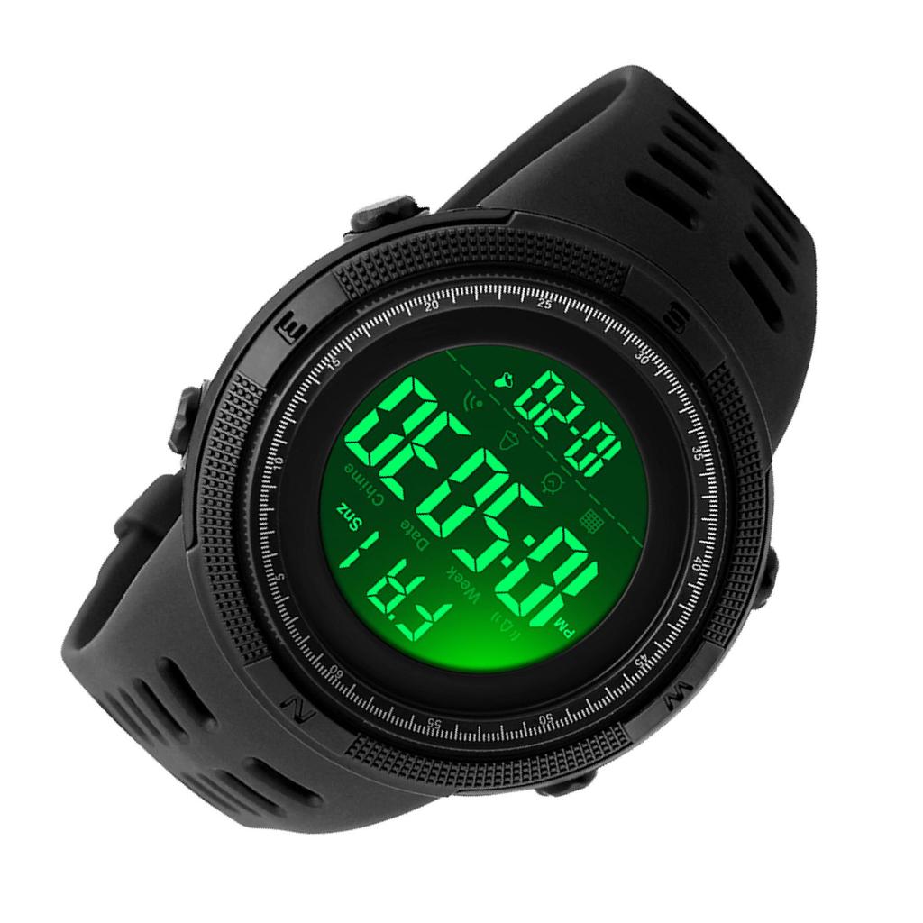 Men Digital Watch 50M Water Proof LED Backlight Sports Watch Stopwatch Countdown Alarm Clock Function Built In Battery