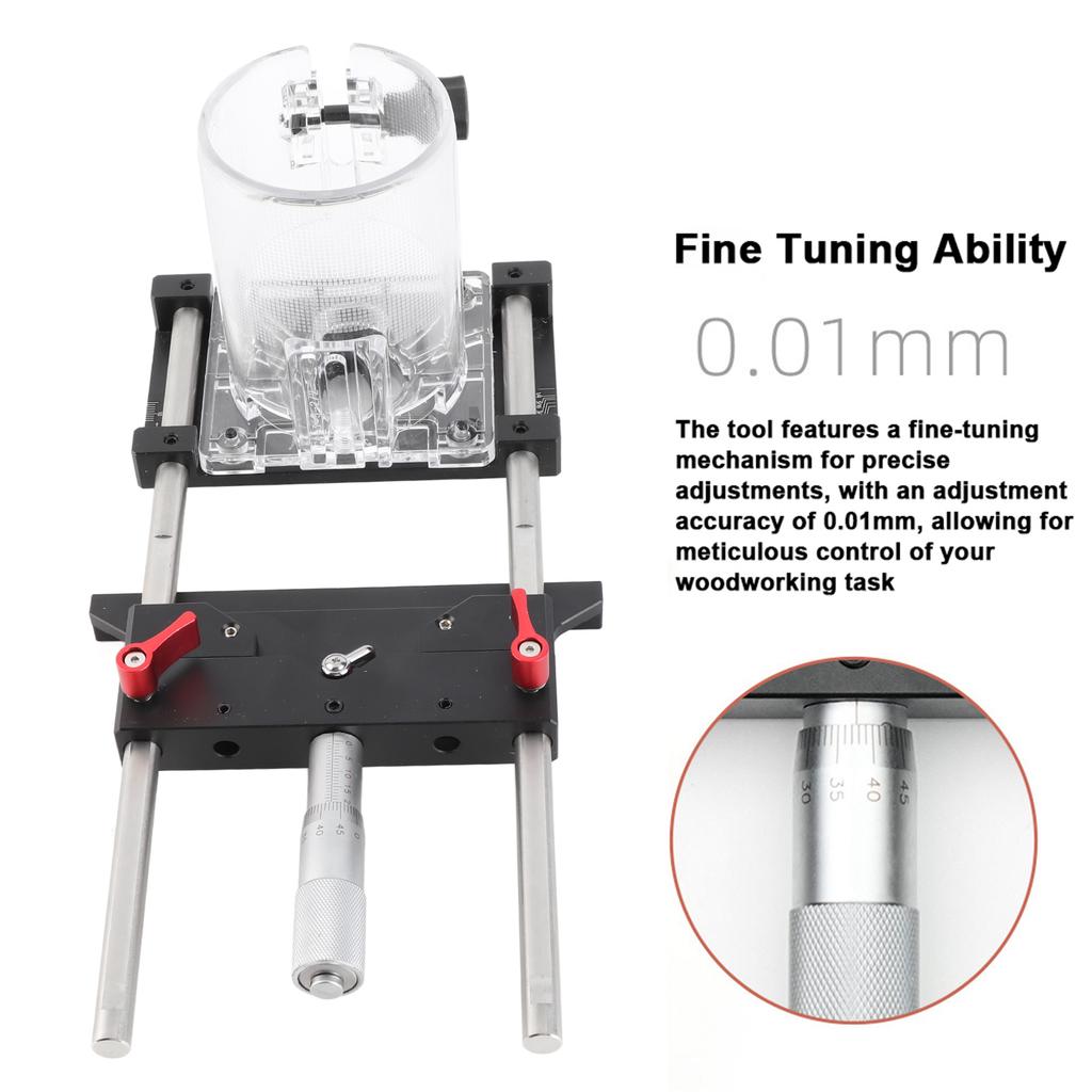 Professional Aluminum Alloy Edges Trimming Guide Trimmer Versatile Fine Tuning Rest Slotting