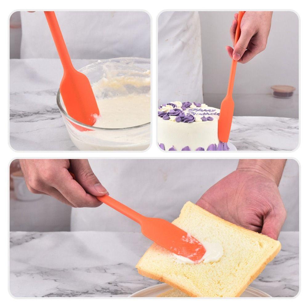 New Silicone Jam Spatula Extended Non-stick Cream Spatula Integrated Heat Resistant Mixing Spoon Kitchen Baking Tool