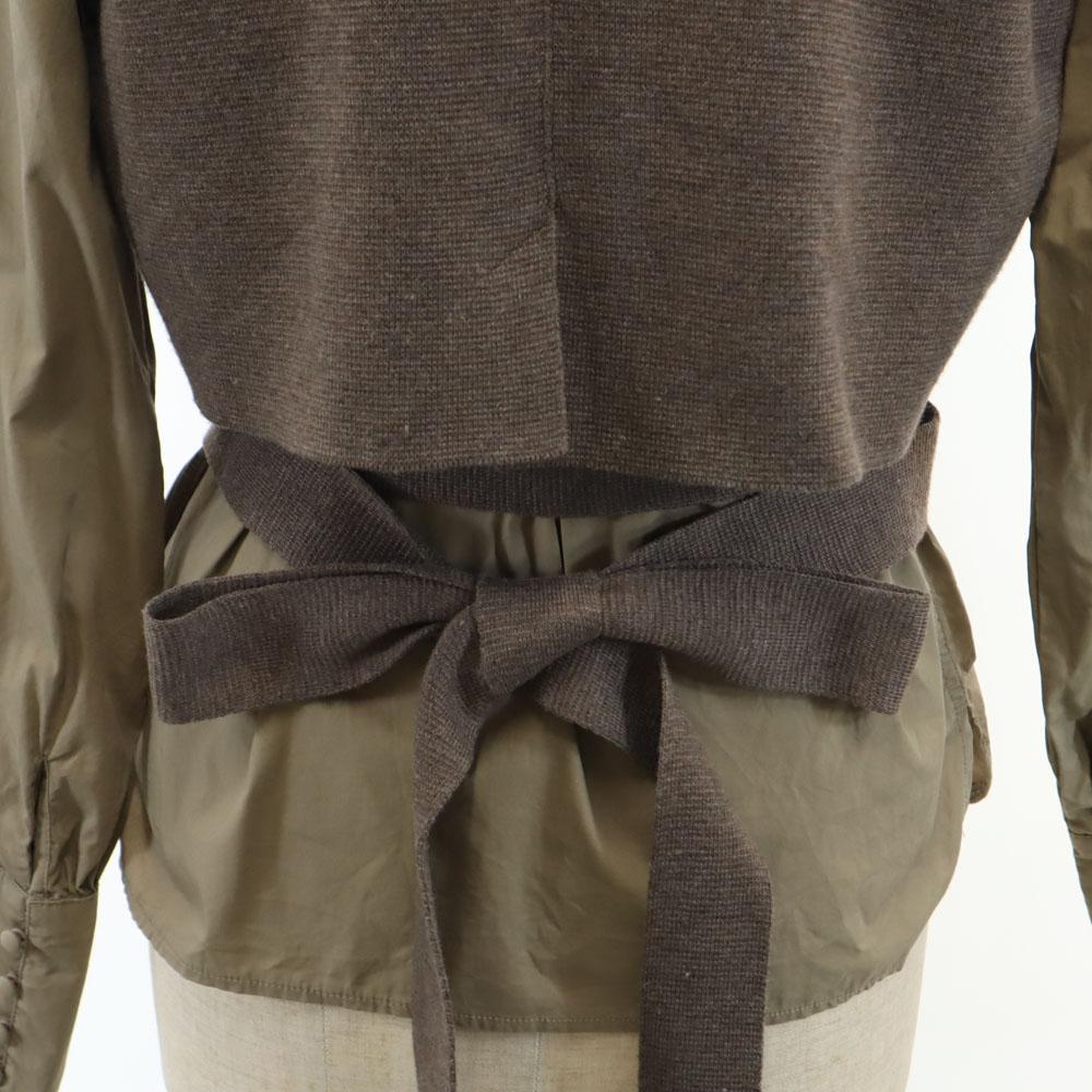 AMERI UNDRESSED Long sleeve Knit docking shirt F Brown Men's Used