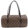 Papillon Handbag N51304 Brown Damier Canvas Women Used