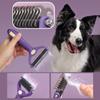 Foldable Double Sided Dog Brush Knife Knot Opening Dematting Undercoat Rake for Thick Hair Pets Hair Remover Furminator Perros