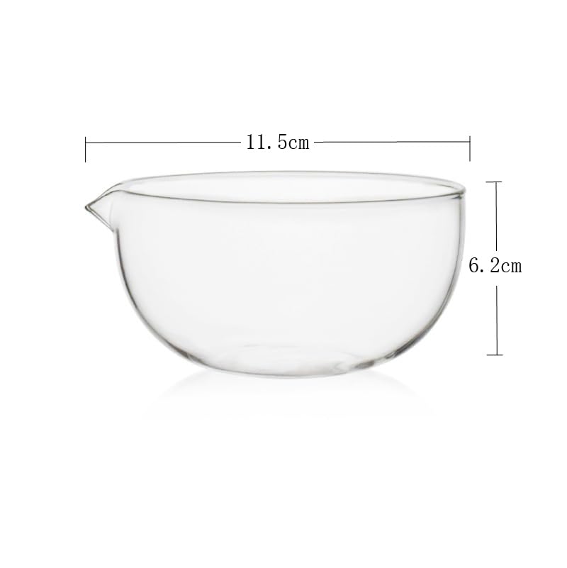 Clear glass matcha approximately wide x perfect for tea ceremony practice heat-resistant bowl, 11.5cm 6.2cm high, (matcha bowl)