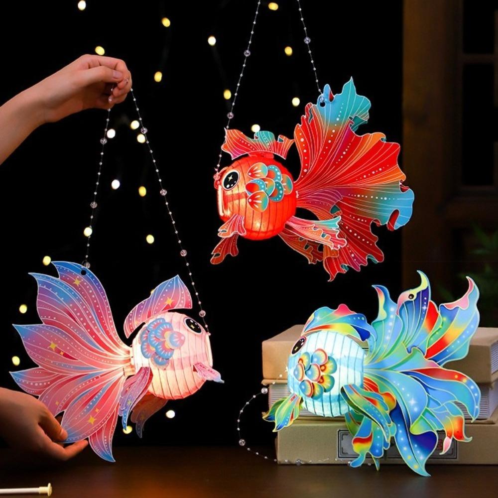 Chinese Style Goldfish Lantern Handmade Glowing Handheld Lantern  Festival