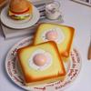 Hand Relax Fried Egg Toast Squishy Foam Squishy Toast ADHD Squeeze Bread Toy ASMR