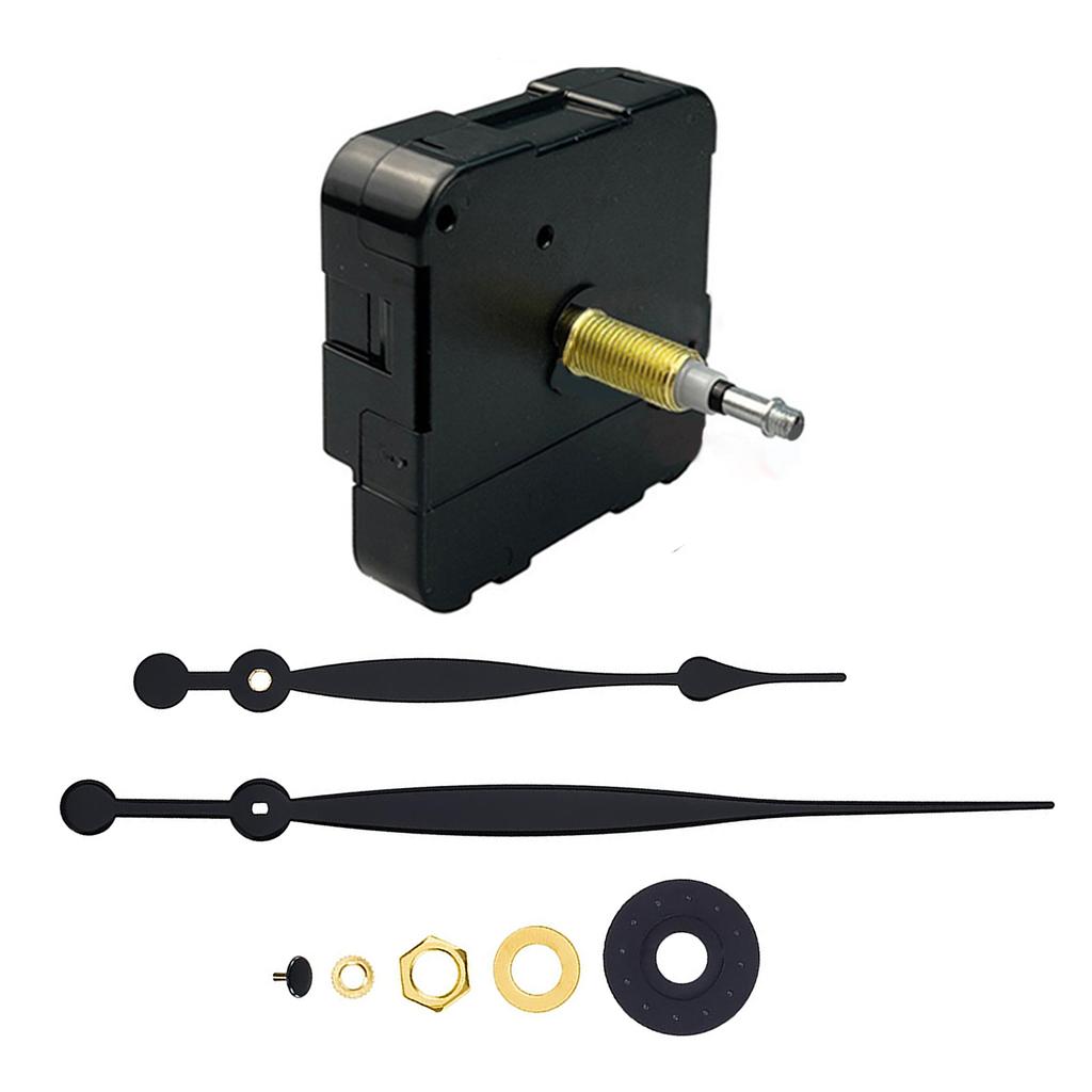 High Torque Long Shaft Quartzs Clock Movement Mechanism Kits with Long Spade Hands for Wall Clocks DIY Repair Parts