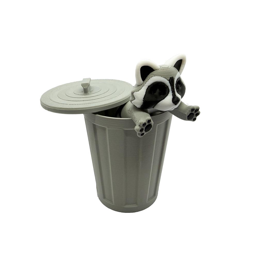 Articulated Raccoon 3D-Printed Fidget Toy with Movable Joints
