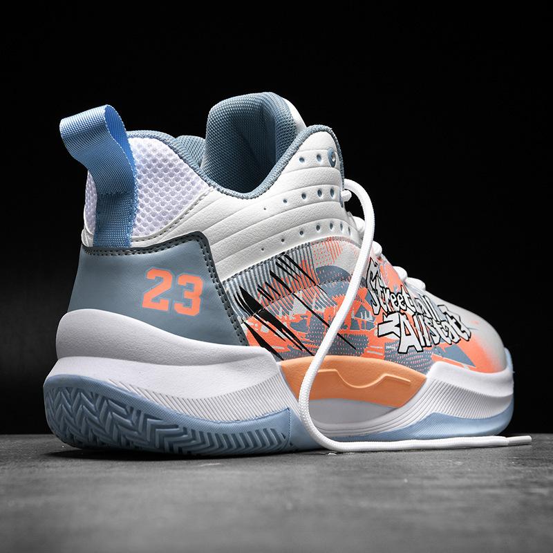 Mandarin Duck Pink Sao Basketball Shoes Boots High-top Boys and Girls Teenagers Primary and Secondary School Students Cement Ground Actual Combat Spo