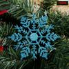 12Pcs Plastic&Glitter White Christmas Tree Decor  for Xmas Charming