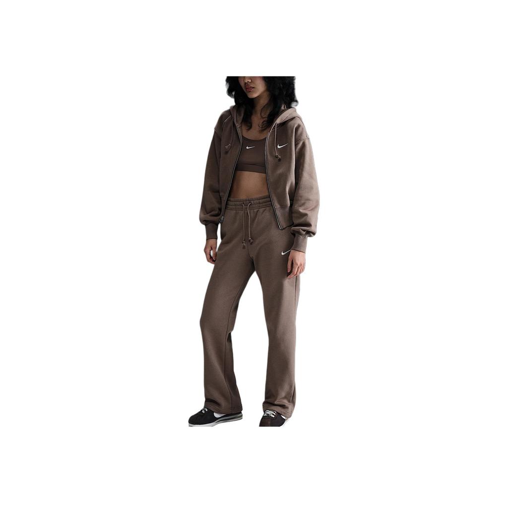Nike Abbigliamento sportivo FW25 Moda Minimalista Confortevole Giacca con cappuccio Giacche da donna Marrone chiaro HJ0941233