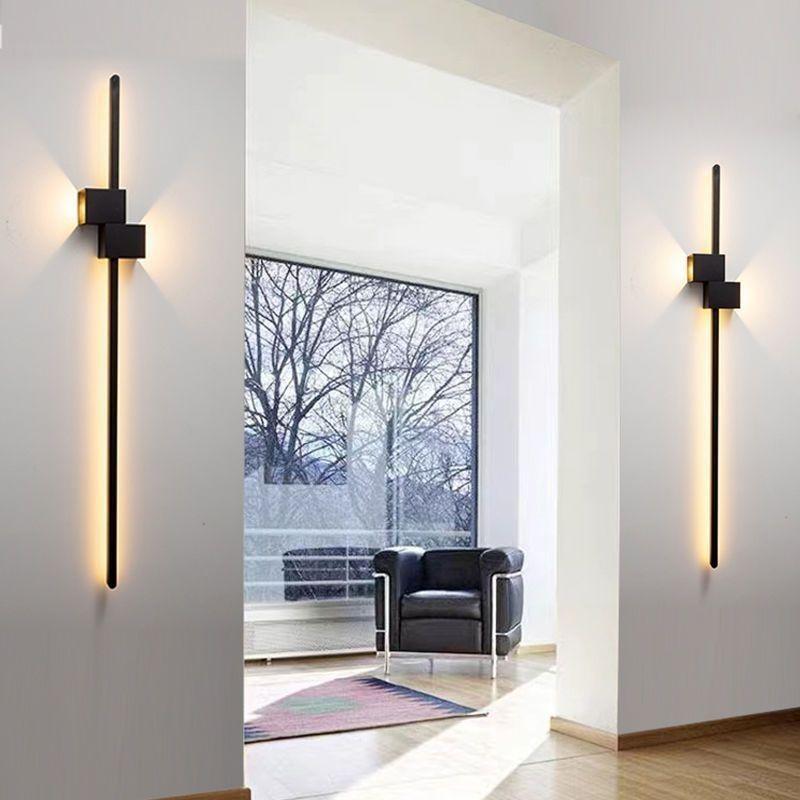 Modern LED Wall Sconce Minimalist Long 60/80/100cm Lights For Living Room Bedroom Study Hotel Decorative Lighting Accessories