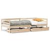 VidaXL Daybed with Drawers Without Mattress 90x200 Cm Solid Wood 3302047