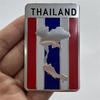 Thailand Flag Aluminum Car Stickers & Badges for Fender and Side Decoration
