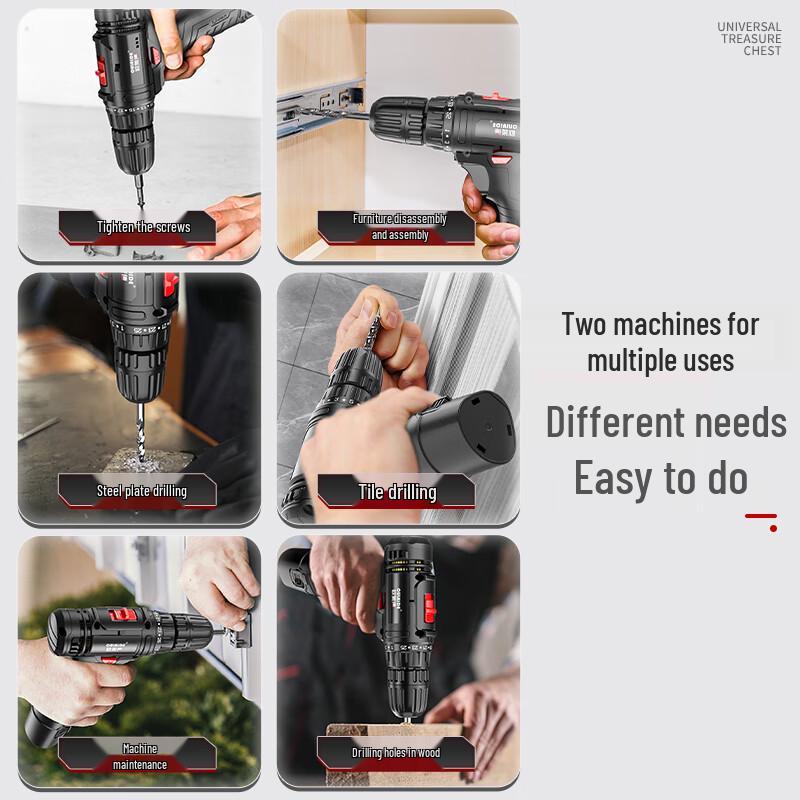 Oulaide 12V Cordless Electric Drill & Screwdriver Kit CN plug (adapter included)