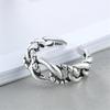 New Personality Distressed Knotted Popualr 925 Sterling Silver Jewelry Retro Accessories Twist Rope Shaped Opening Rings TYB434