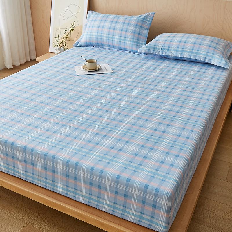 Fitted Sheet Dustproof Mattress Protector Non-slip Sheet Skin-friendly Breathable Dirty Washable Dormitory Fitted Sheet