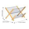 Foldable Bamboo Drain Rack Bamboo Kitchen Storage Organizer New Foldable Dish Rack  For Kitchen