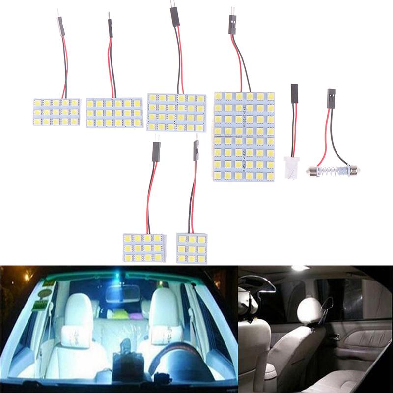 Автомобильная светодиодная панель с белым светом 5050 SMD, светодиодная лампа T10, купольная лампа BA9S 12 В 5 Вт 15LED