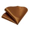 Fashion Men's Necktie Ring Set Light Brown Floral Silk Tie Handkerchief Cufflinks for Party Business