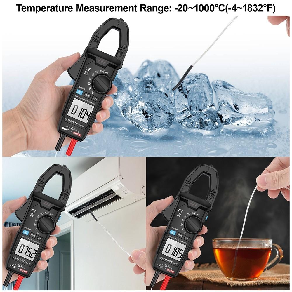 AC/DC 600A NCV DC Current Clamp Multimeter Intelligent Anti-Burn Auto Range Clamp Ammeter Digital Clamp Meter