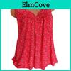 Women's Summer Loose Sleeveless Vest T Shirt Blouse With Elegant Boho Lace Design