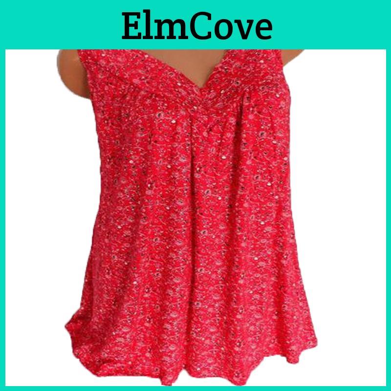 Women's Summer Loose Sleeveless Vest T Shirt Blouse With Elegant Boho Lace Design