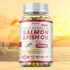 Wild Salmon Oil Capsules, Containing 1000 Mg of Fish Oil, Nutritional Supplement, All-natural.