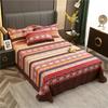 3-teiliges Bettlaken-Set im Vintage-Ethno-Stil 100 % Baumwolle Luxus-Tagesdecke Kissenbezüge Ganzjahres-Universal Schlafzimmer-Bettwäsche-Set