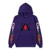 Hunter X Hunter XX Logo Hoodie Color Japanese Vertical Sleeve Print Black Anime Pullover Sweatshirt