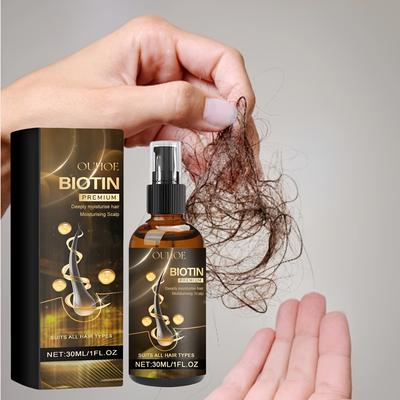 Biotin Hair Essence Spray Contains Biotin,Ginger, Ginseng Root Extract Hair Moisturizing Scalp Massage Care Essential Oil Improve The Texture of Hair