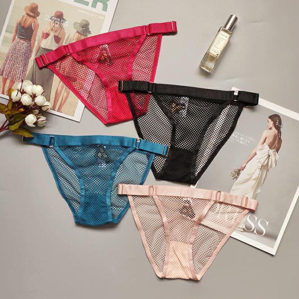Nylon G-String Mesh Korean Style Underwear T-Shaped Fishnet Panties Women  Lingerie Low-Waist Thong M
