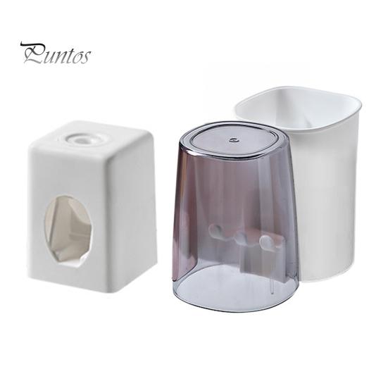 

Держатель зубной щетки, набор для выдавливания зубной пасты, простая установка, настенный держатель для зубной щетки в ванной с отсеками для хранения A