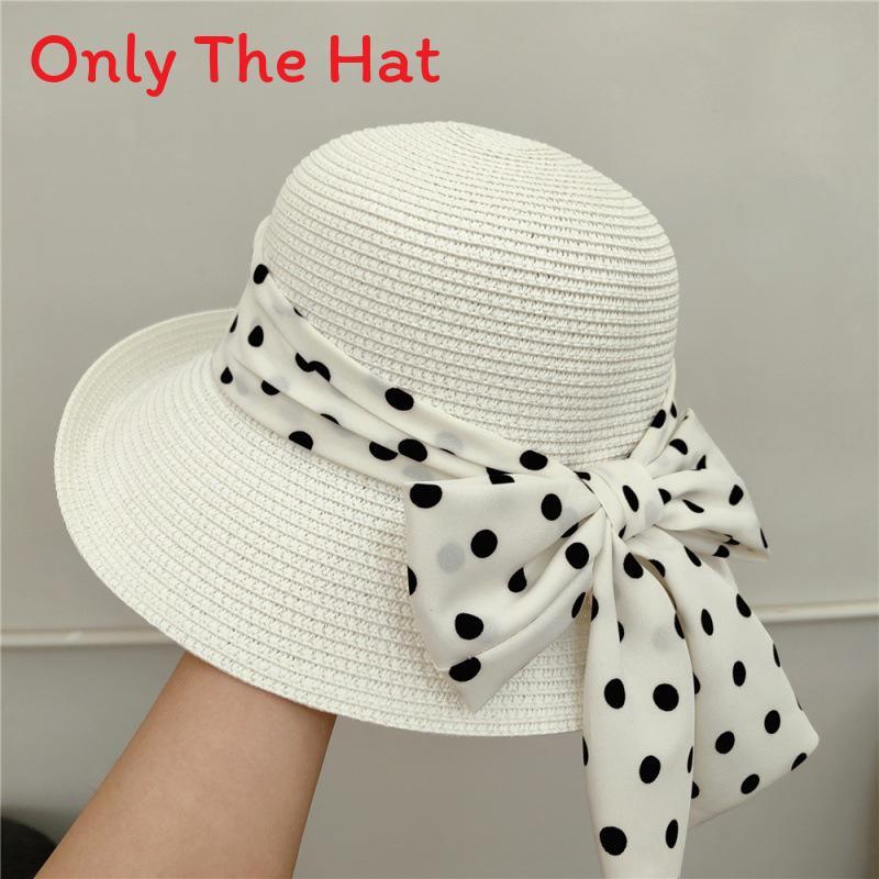 

Summer Beach Sun Hat For Women With Wide Brim And Breathable Straw Fabric білий