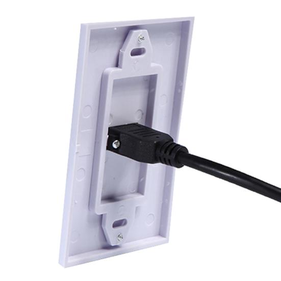DOONJIEY Single Port Clarity 1080P HDMI-compatible Full High Wall Plate Faceplate Socket