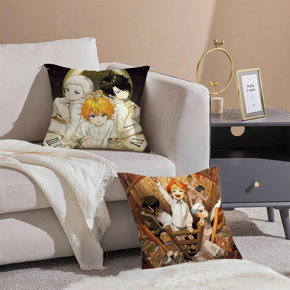 The Promised N-Neverland Pillow Case Plush Linen Soft Double Sided Printed Design Throw Cushion Decorative Home