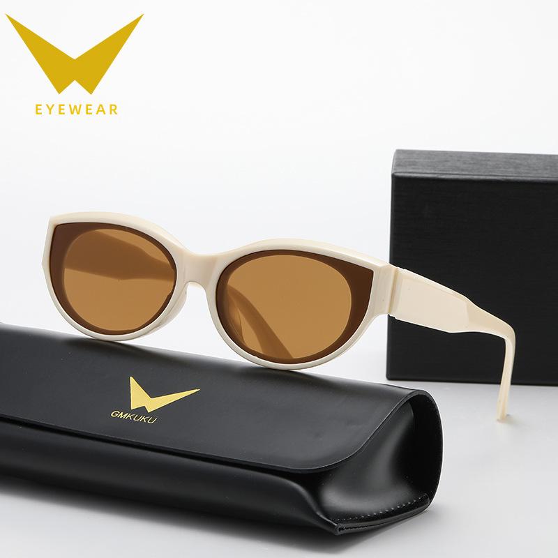 Personalized Sunglasses Retro Hip Hop Oval Sunglasses Street Shot Trendy Sunglasses