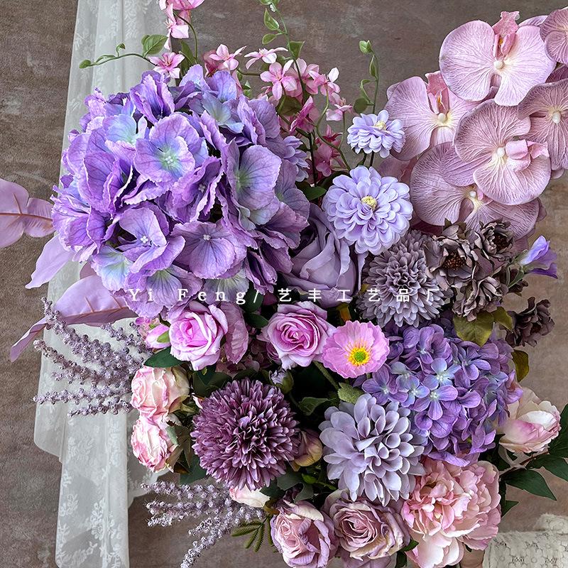 Flori Artificiale Seria Violet: Floral Decorativ Elegant pentru Casă, Nuntă, Cameră Model și Decor Moale.