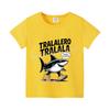 Italian Brainrot Color T-shirt Summer Short Sleeved Boys' Cute Clothes Children's Anime Top Cartoon Digital T-shirt Gift