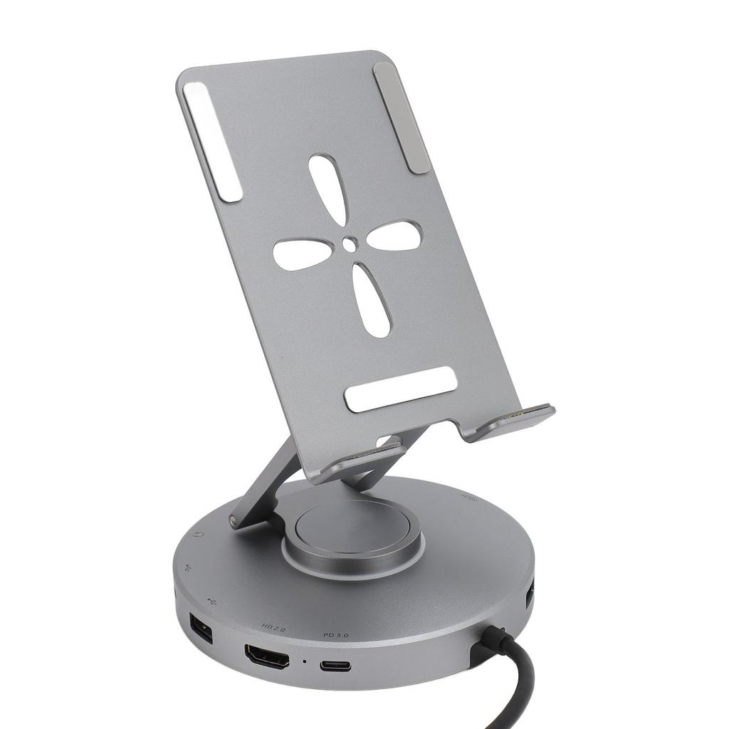 10 in 1 USB C HUB Stand Rotatable Type C Tablet Stand with 4k HD Multimedia Interface USB C 2.0 3.0