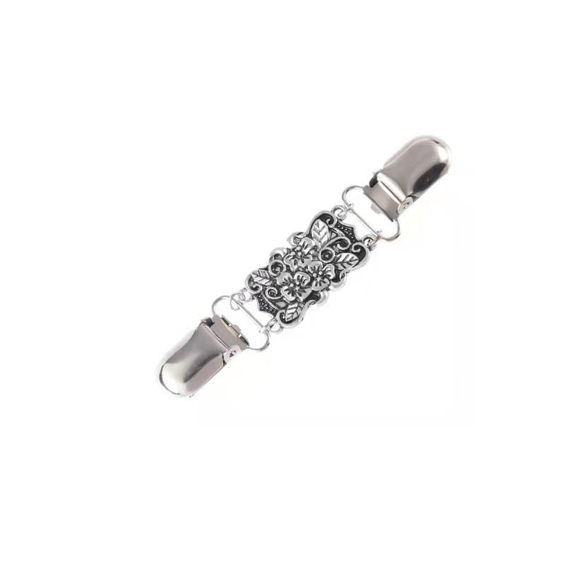 1PC Vintage Sweater Cardigan Clip Duck-mouth Clips Beaded Pearl Pin Brooch Shawl Shirt Collar Buckles Charm Gift Clothing Decor 1PC