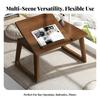 Foldable Floor Table Japanese & Design Adjustable Floor Table Portable Multi-Functional for Beverage Lovers