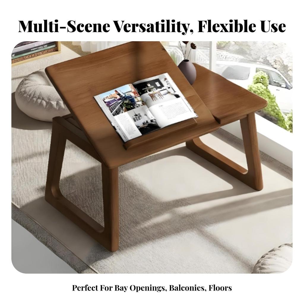 Foldable Floor Table Japanese & Design Adjustable Floor Table Portable Multi-Functional for Beverage Lovers