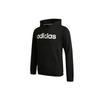 adidas Men's Black Hoodie with Large White Logo Print GP4875